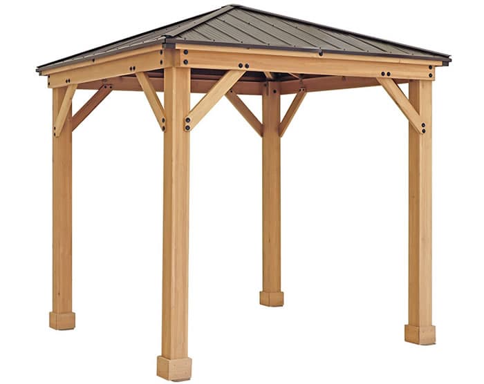 Yardistry Meridian 8x8 Cedar Wood Gazebo Kit (YM11827)