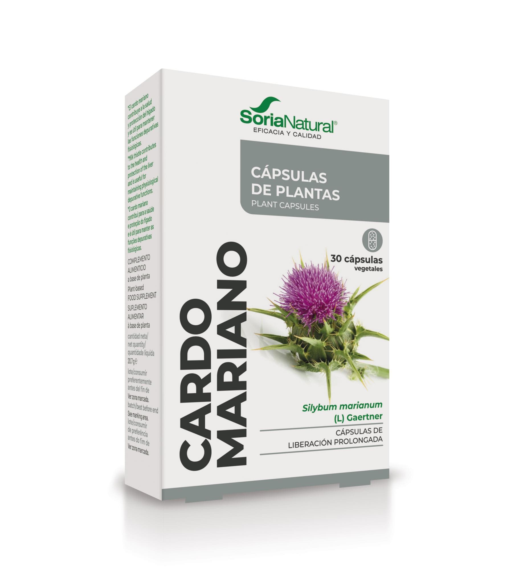 Cardo Mariano, cápsulas de liberación prolongada - Soria Natural ...