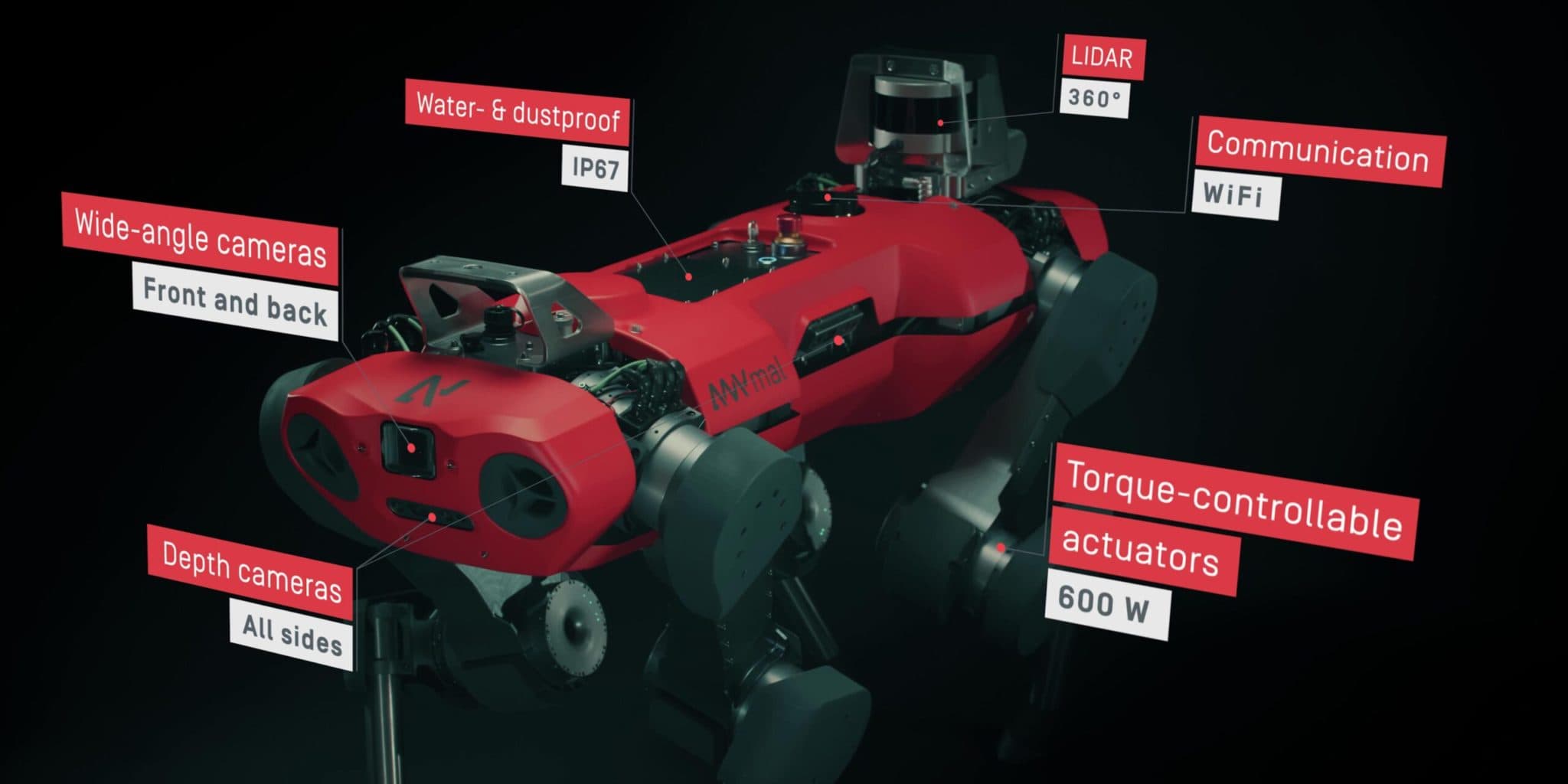 ANYmal C from ANYbotics is a robot with four legs and three brains