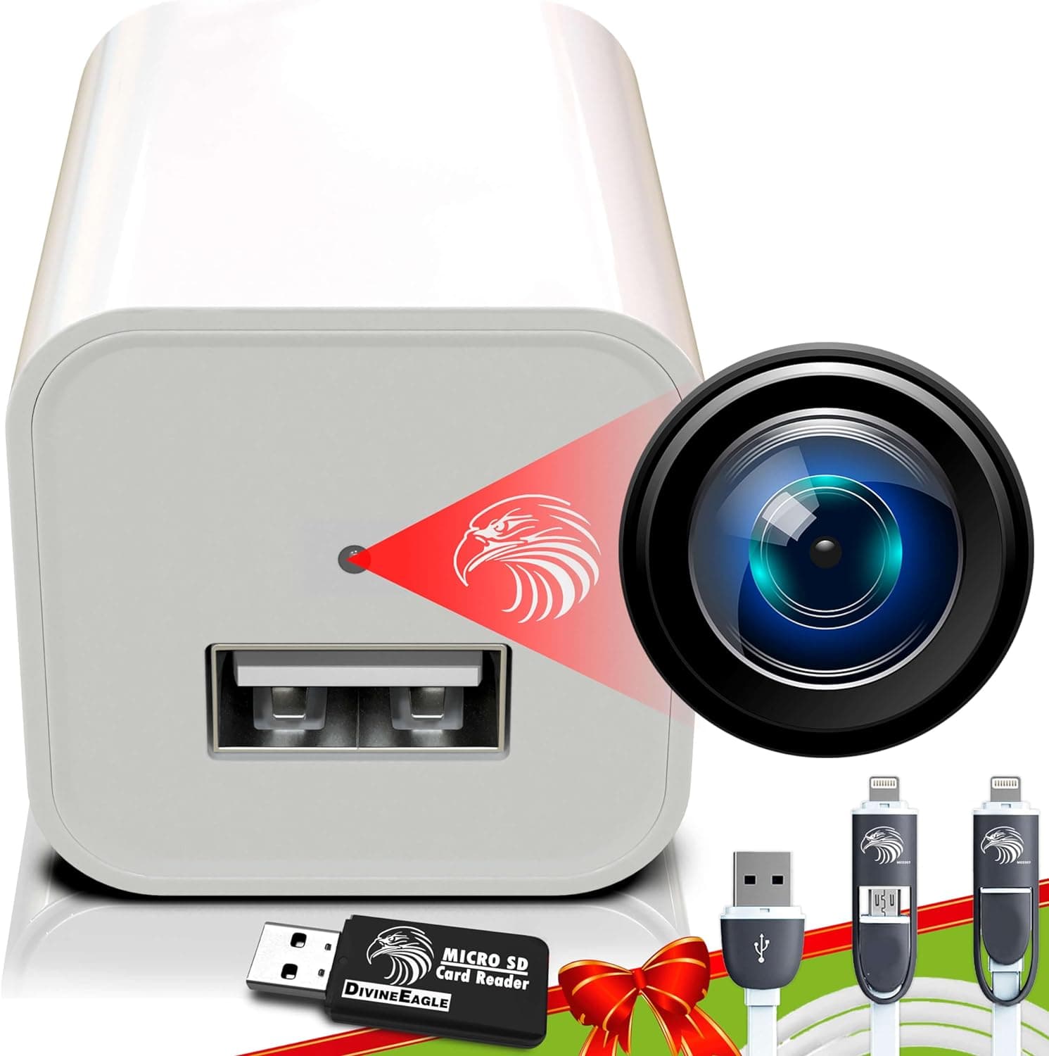DIVINEEAGLE Spy Camera Charger Book Safe