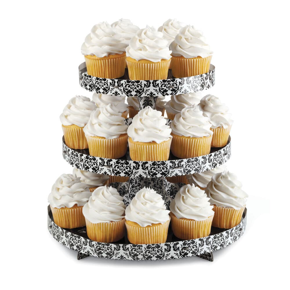 Wilton 1512-0863 3-Tier Damask Cupcake Treat Stand