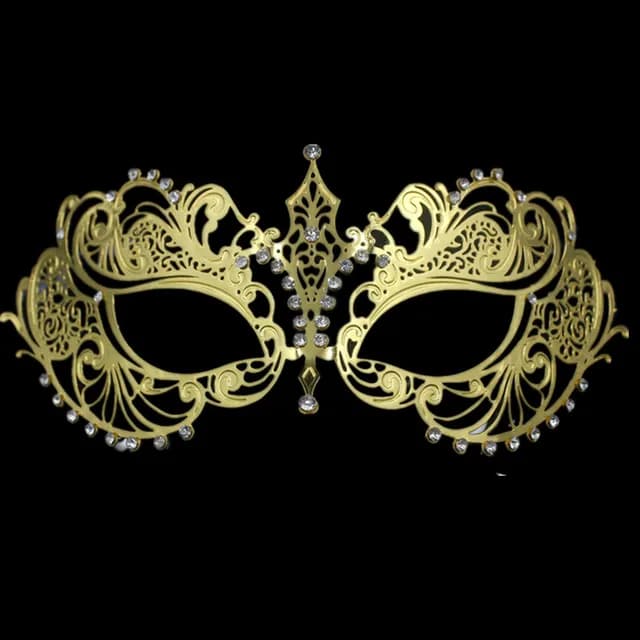 Filigree Devil mask Venetian Masquerade Gold Mardi Gras Costume ...