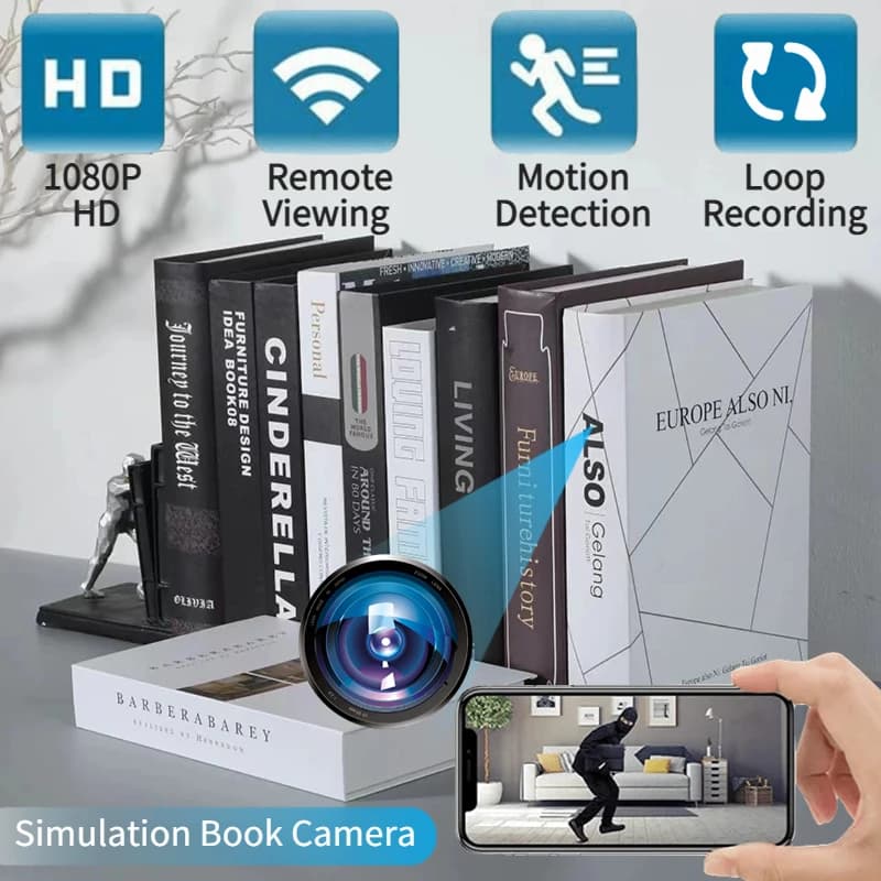 1080phd Mini Camera Wifi Fake Book Camera Home Decoration Simulation ...