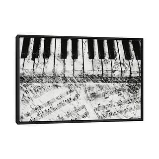 iCanvas "Black & White Piano Keys" by Dan Meneely Framed Canvas Print ...