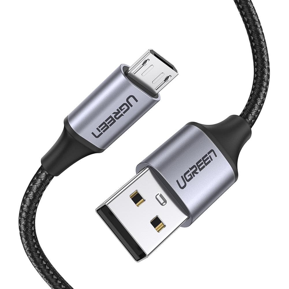 UGREEN Micro USB Cable - 6 feet - Braided Nylon - Black