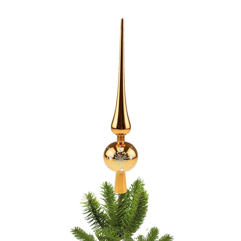 Gold 2 Tier Finial Tree Topper Christmas Tree Decoration - Cyraft Creations