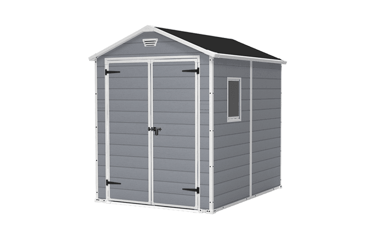 Manor Grey Large Storage Shed - 6x8 Shed - Keter US