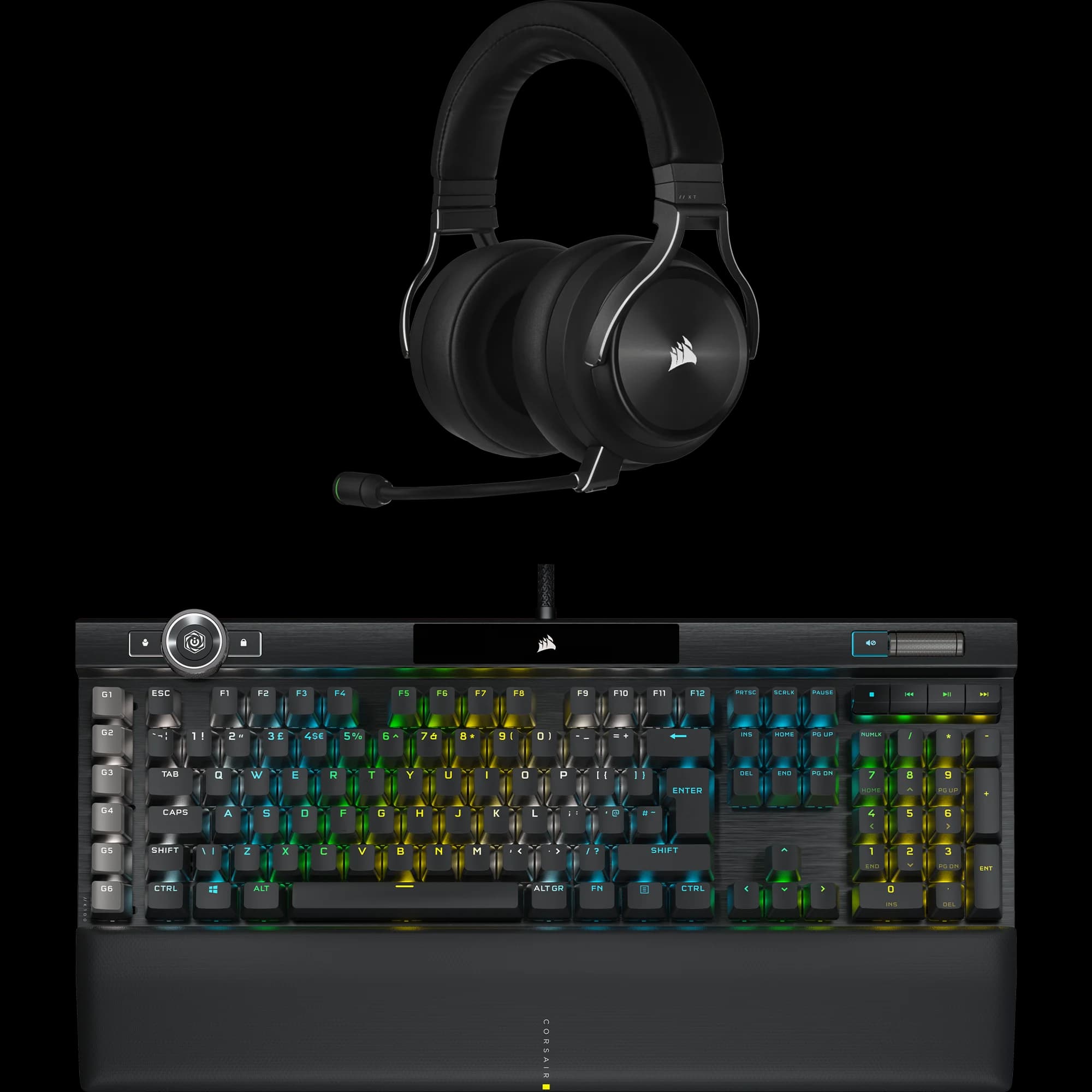 Corsair Premium Gaming Bundle - Virtuoso XT Headset and K100 OPX Keyboard