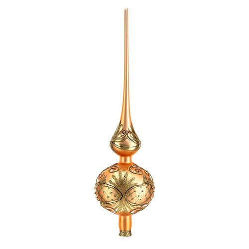 Finial tree topper, golden coloured with gold decorations | online ...