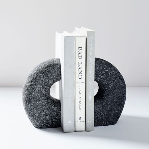 Stepped Brass Metal Bookends | West Elm