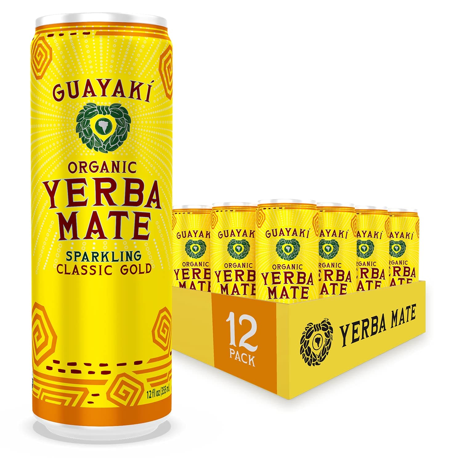Guayaki Yerba Mate, Organic Sparkling Clean Energy Drink, Classic Gold ...