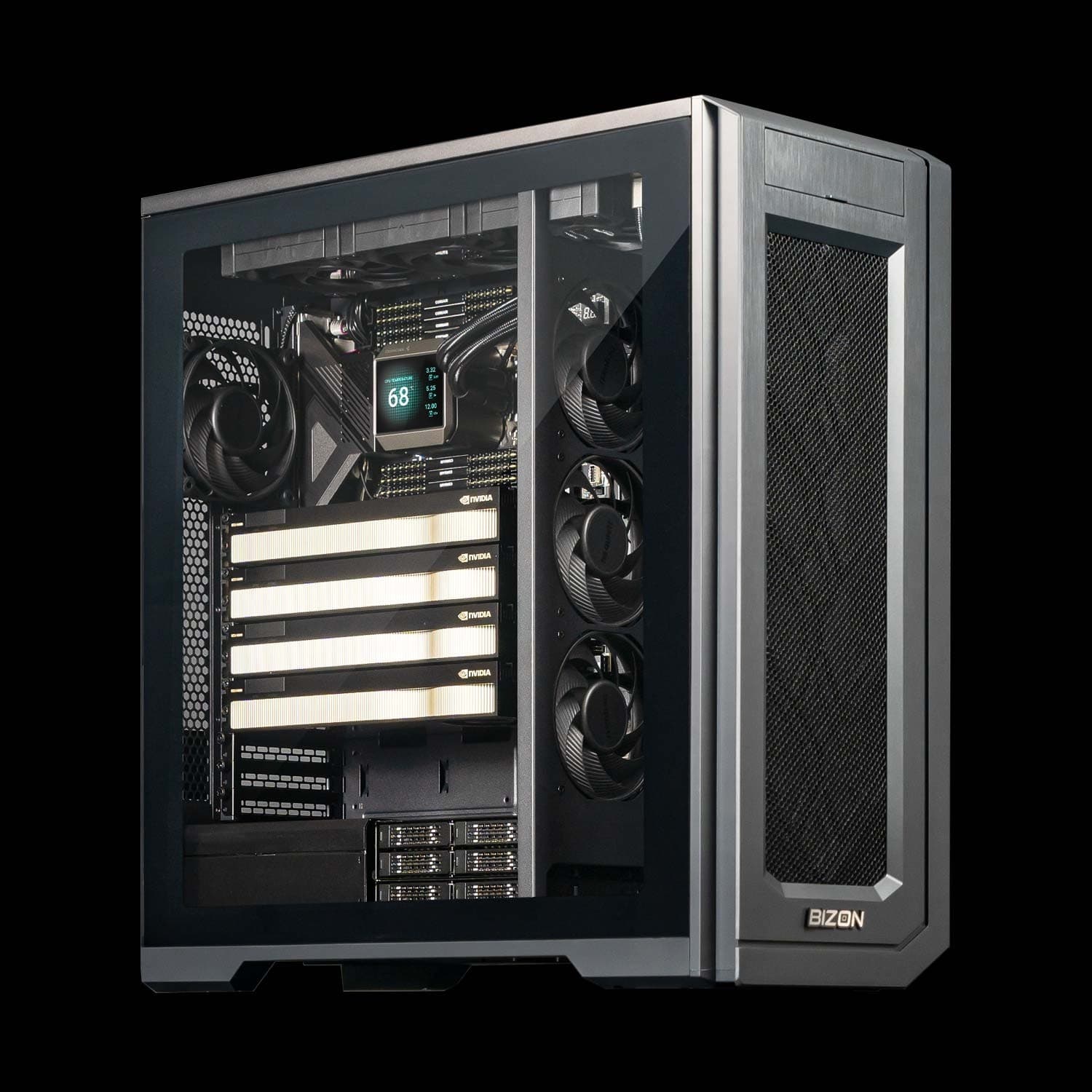 BIZON G3000 – 2 GPU 4 GPU AI Workstation PC RTX 5090, 4090, Intel ...