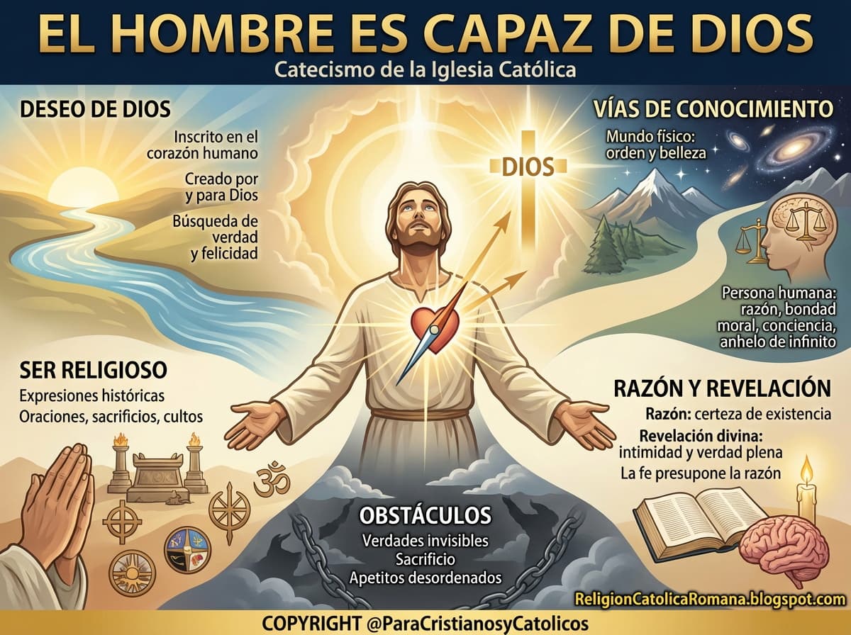 → 3 Infografías El hombre es capaz de Dios + Resumen Catecismo ...