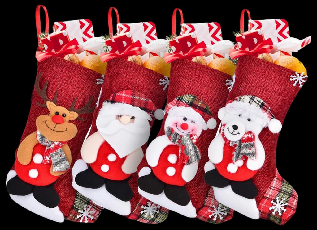 Amazon.com: Tupetcs Christmas Stockings, Mini Burlap Christmas ...