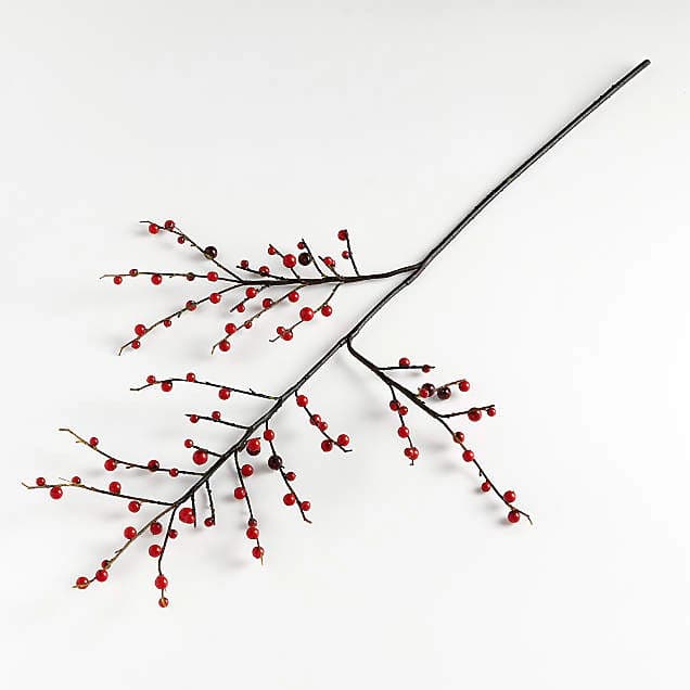 Faux Red Berry Christmas Garland 6' + Reviews | Crate & Barrel