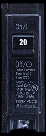Eaton - Cutler Hammer BR120 Type BR 1-Inch Plug-On Circuit Breaker, 20A ...