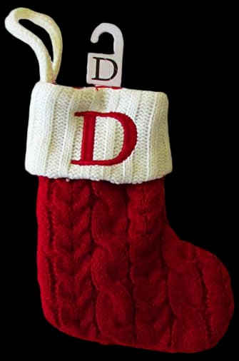 Amazon.com: Geyoga 24 Pieces Mini Christmas Knit Stockings 6 Inch Cable ...