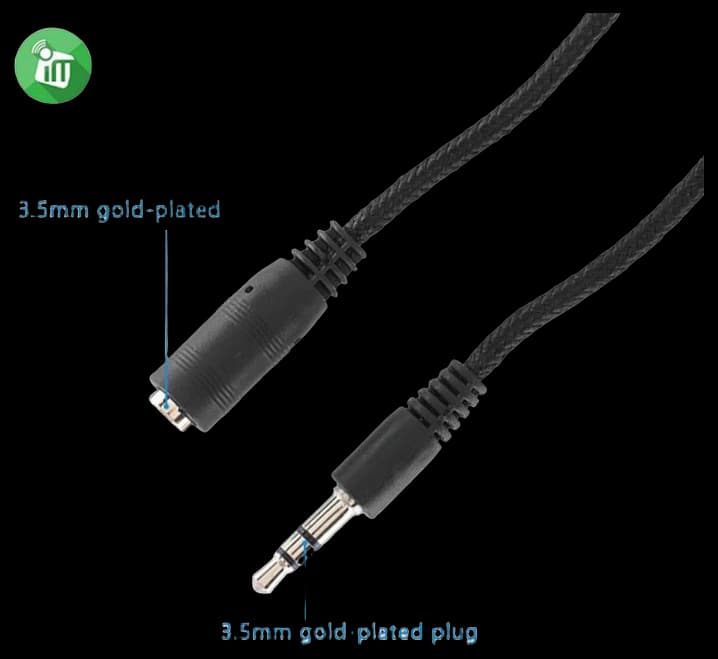 BLNVKOP Stereo 3-core 6.35mm Male To Female Audio Extension Cable ...