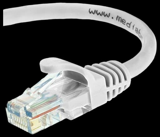 Mediabridge™ Ethernet Cable (100 Feet) - Supports Cat6 / Cat5e / Cat5 Standards, 550MHz, 10Gbps - RJ45 Computer Networking Cord (Part# 31-299-100B)