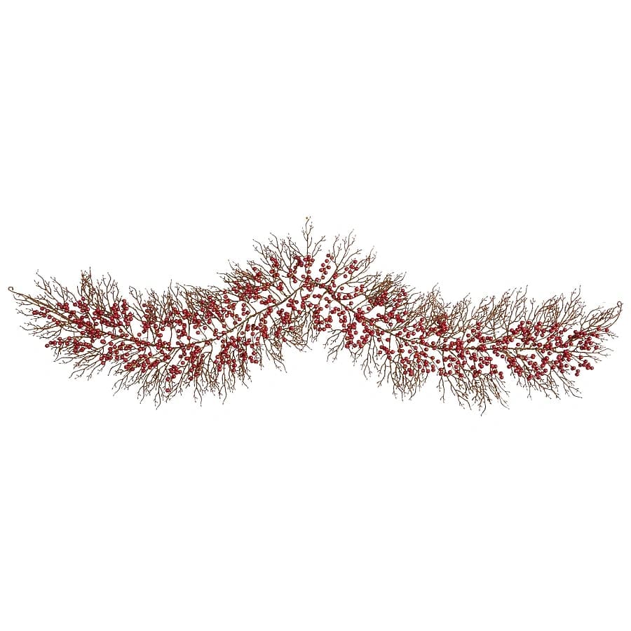 nearly natural Holly Berry Christmas Garland | Berry garland, Christmas ...