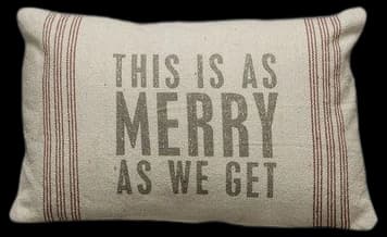 Take a look at this 'Merry' Linen Throw Pillow by Primitives by Kathy ...