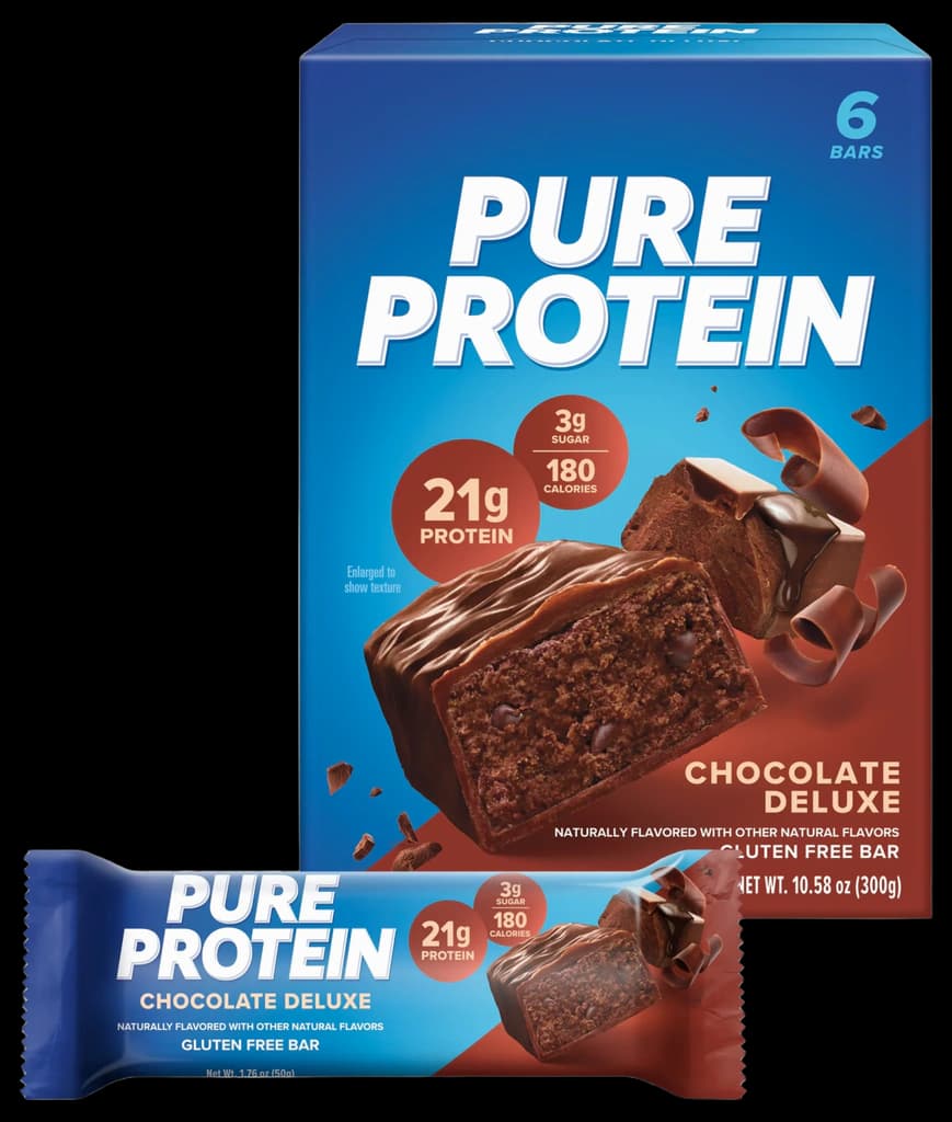 Pure Protein Bars - Nutritious, Gluten Free bar, made with Whey protein blend - low sugar, protein snack. Deliciously satisfying. Made in the United States, Cookies and Cream (Pack of 6)