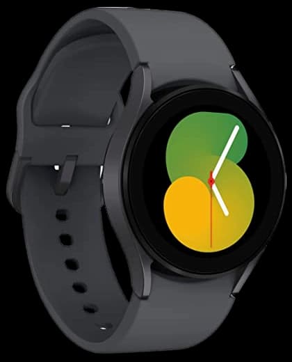 Samsung Galaxy Watch 5 40mm Bluetooth Smartwatch w/Body, Health, Fitness and Sleep Tracker, Improved Battery, Sapphire Crystal Glass, Enhanced GPS Tracking, Graphite (Renewed)