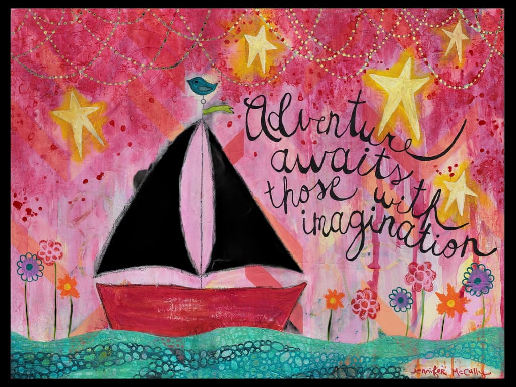 Trademark Fine Art 'Watercolor Wanderlust World Adventure' Canvas Art ...