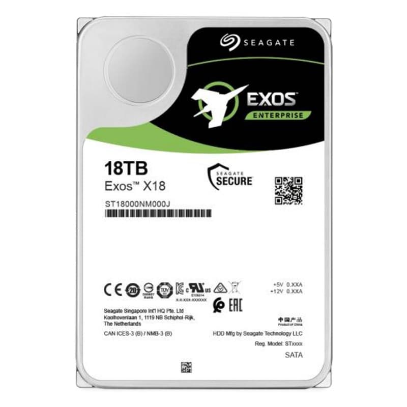 Seagate ST18000NM000J Exos X18 18TB 3.5" SATA 512e/4Kn Enterprise Hard ...