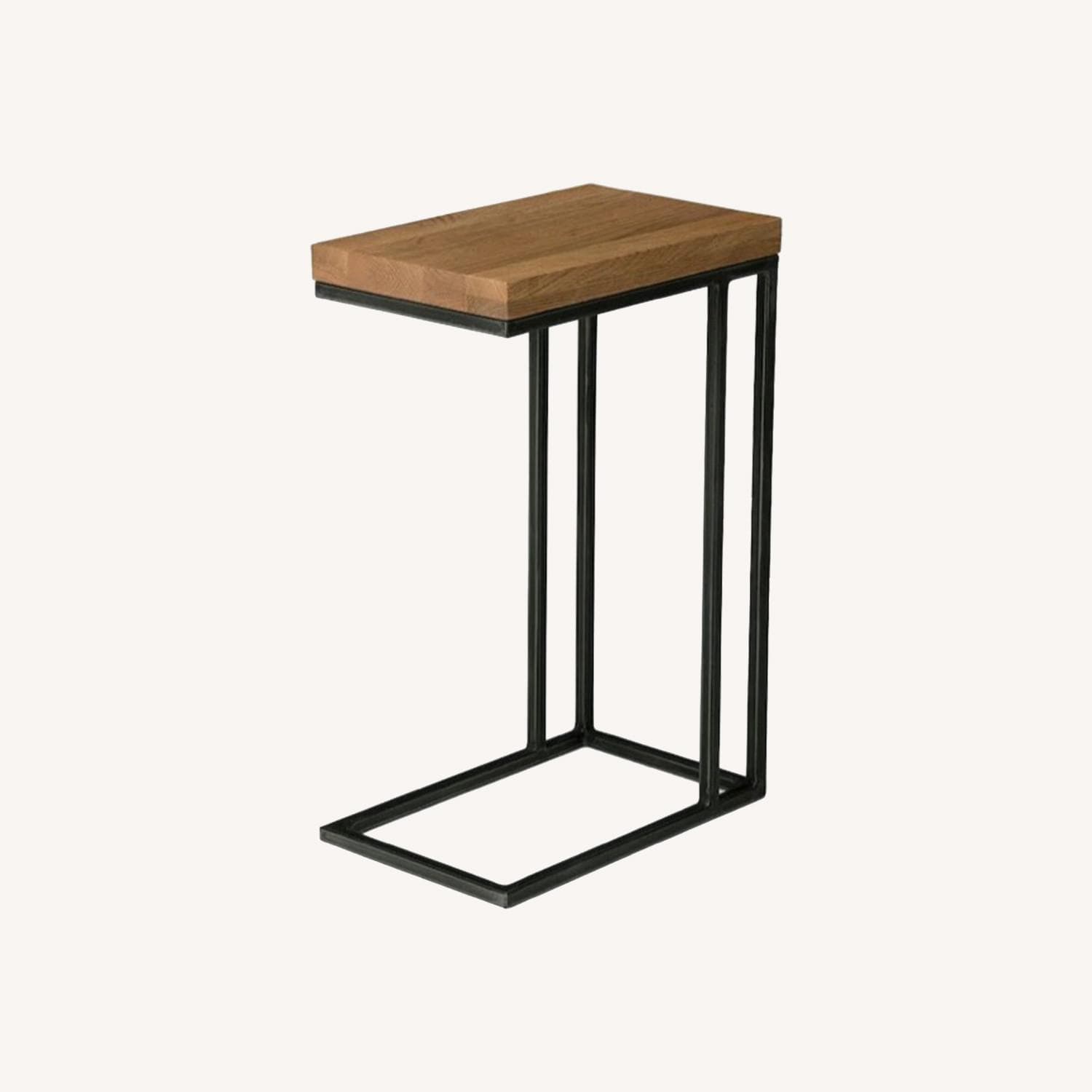 Article Taiga Oak and Steel Side Table - AptDeco
