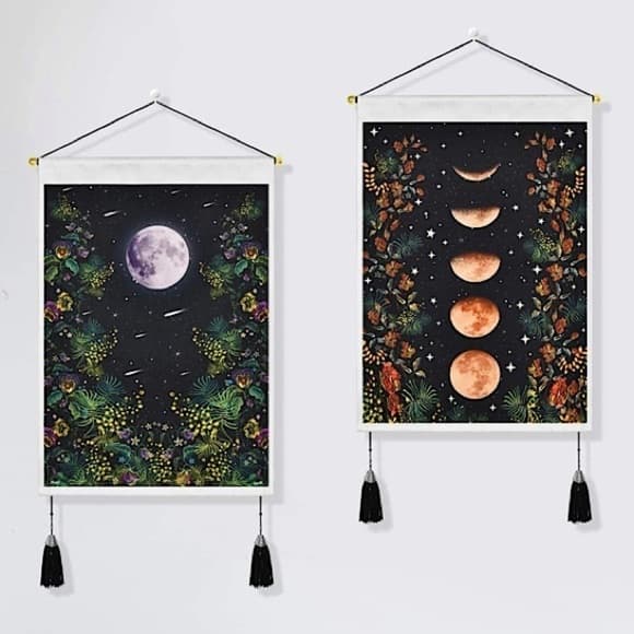 Urban Outfitters | Wall Decor | Bohemian Moon Phase Indie Starry Sky ...
