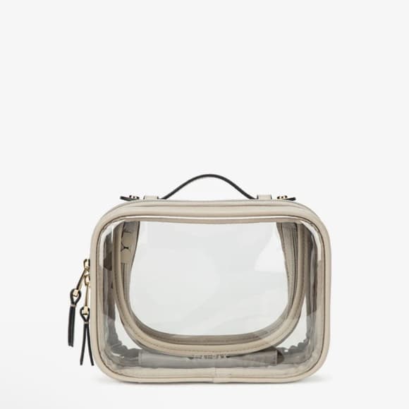 Calpak | Bags | Calpac Mini Clear Cosmetics Case In Stone New | Poshmark