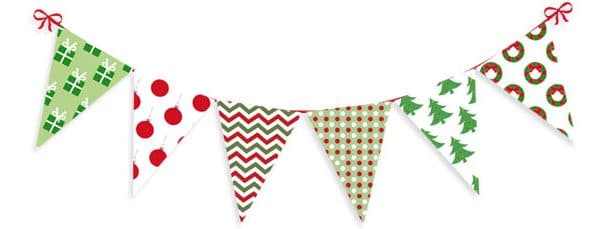 Christmas Pennant Banner Clip Art Homemade Fabric Pennant Banner