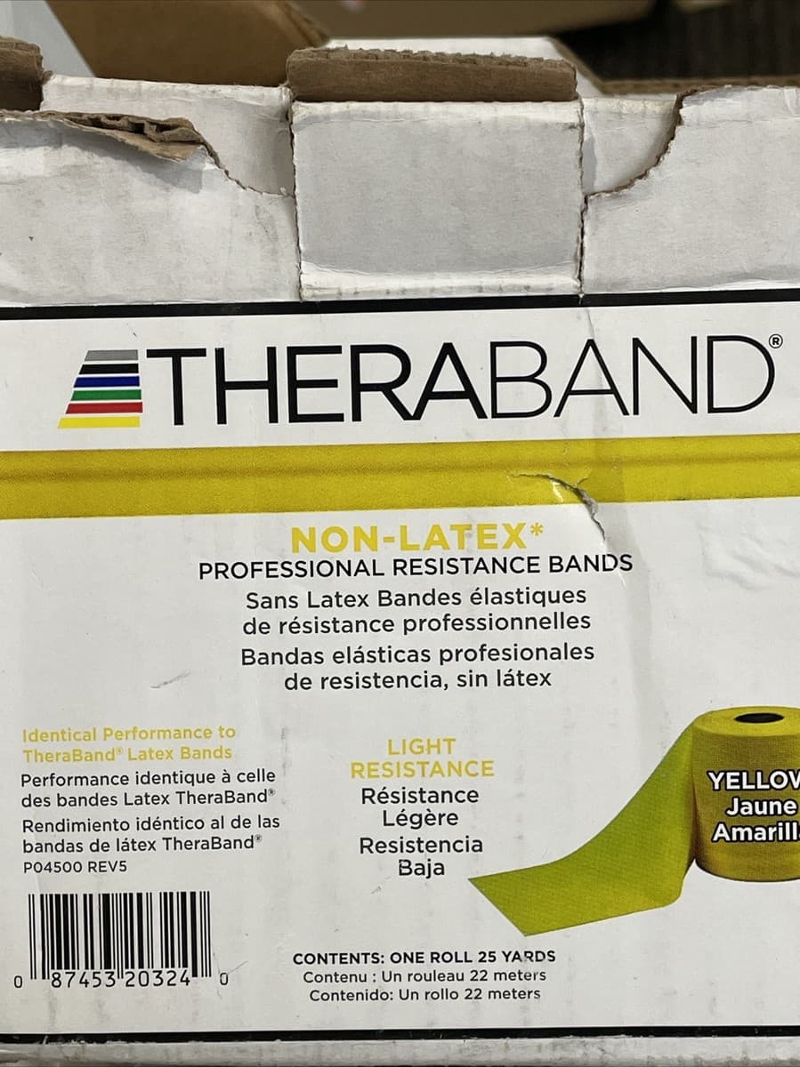 Thera-Band Professional Non-Latex Resistance Bands Yellow 25 Yards ...