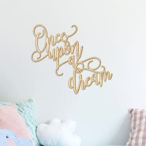 Once Upon a Dream Wood Sign - Wood Sign Art, Nursery Wooden Sign, Laser ...
