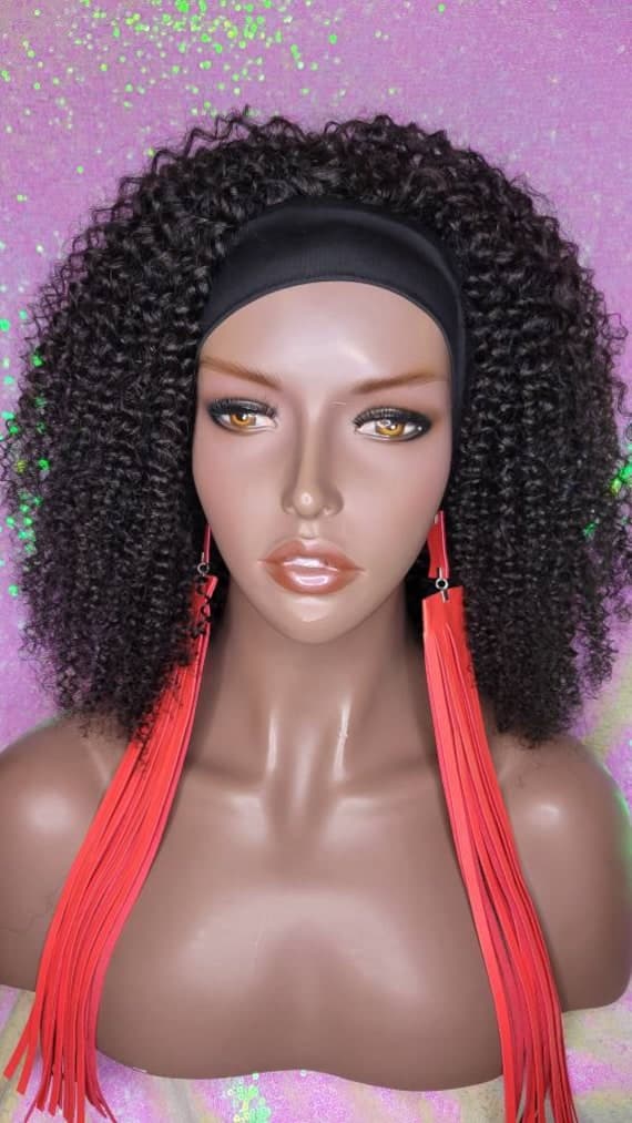 Head Band Jerry Curl Wig Affordable Bohemian Afro Kinky Curl ...