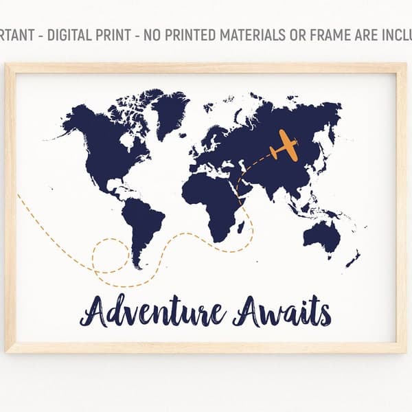 Adventure Awaits Wall Art - Etsy