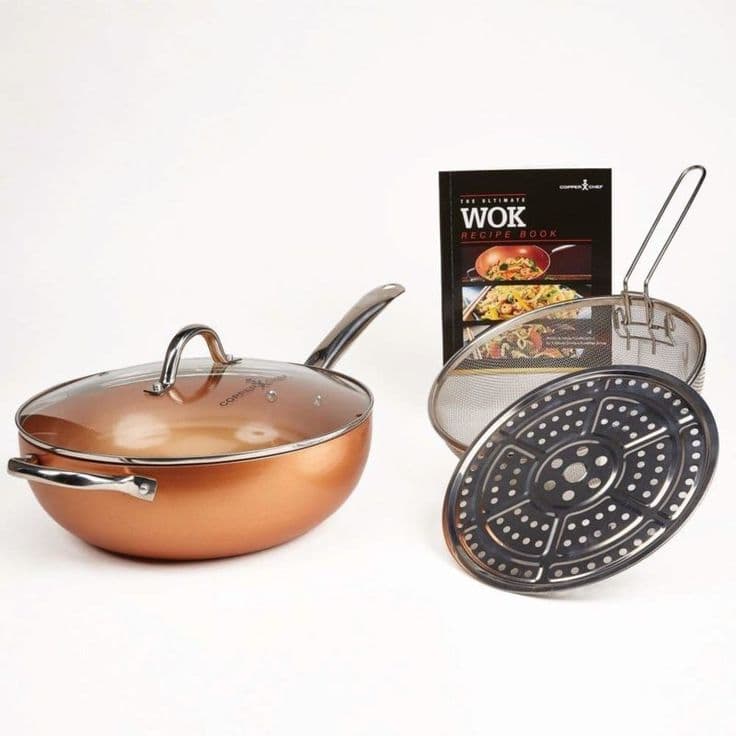 Amazon.com: Copper Chef Wok 12" 5 Piece Set: Kitchen & Dining ...