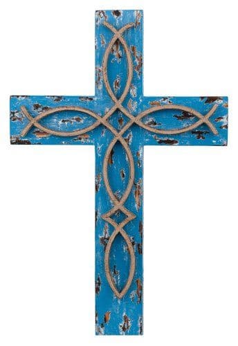 Carpentree Ichthus Cross, 18 by 21-Inch | Wall crosses, Painted wooden ...