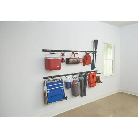 Rubbermaid Fast Track Garage 15-Piece Multipurpose Storage Rail ...