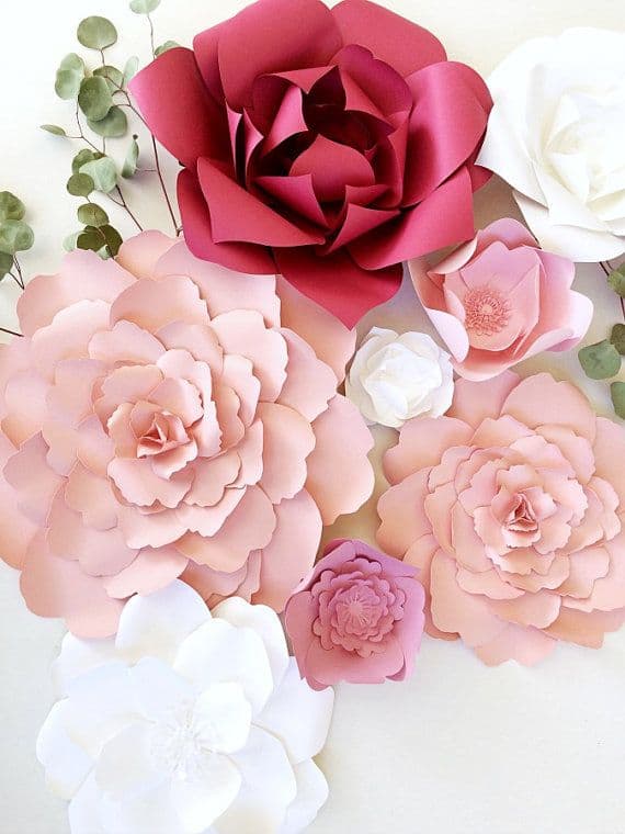 Giant Paper Flower Wall Backdrop by PaperFlora