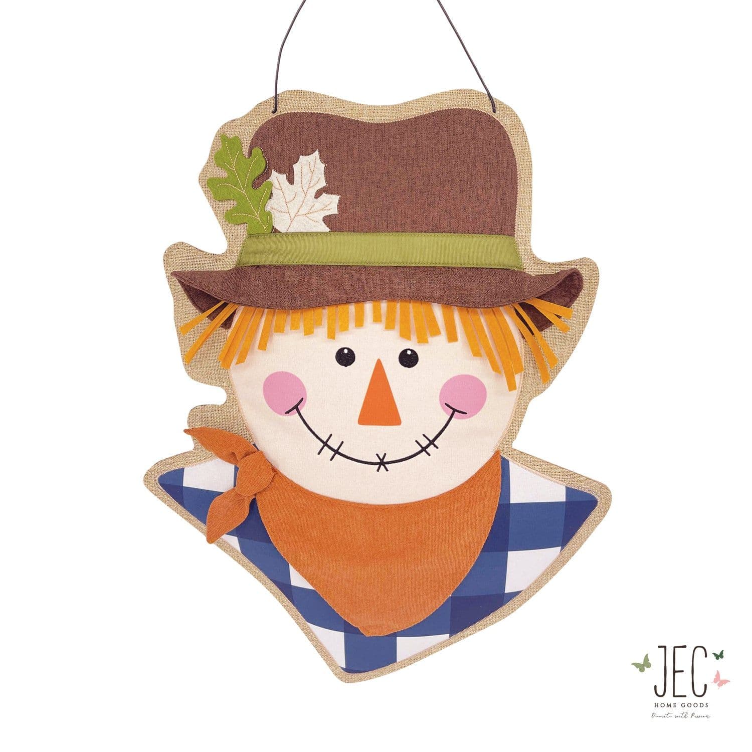 Scarecrow Burlap Wall Décor 20"x 15" | Burlap wall decor, Burlap wall ...