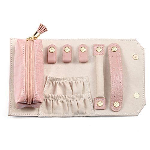 Vlando Small Travel Jewelry Roll Bag Organizer, Smart Size & Light ...