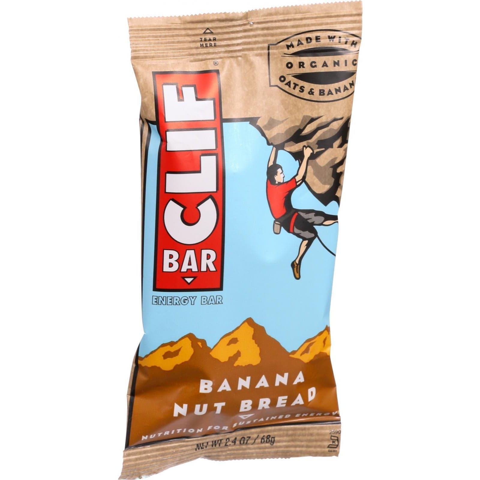 Clif Bar Organic Energy Bar - Banana Nut Bread - Case of 12 - 2.4 oz ...