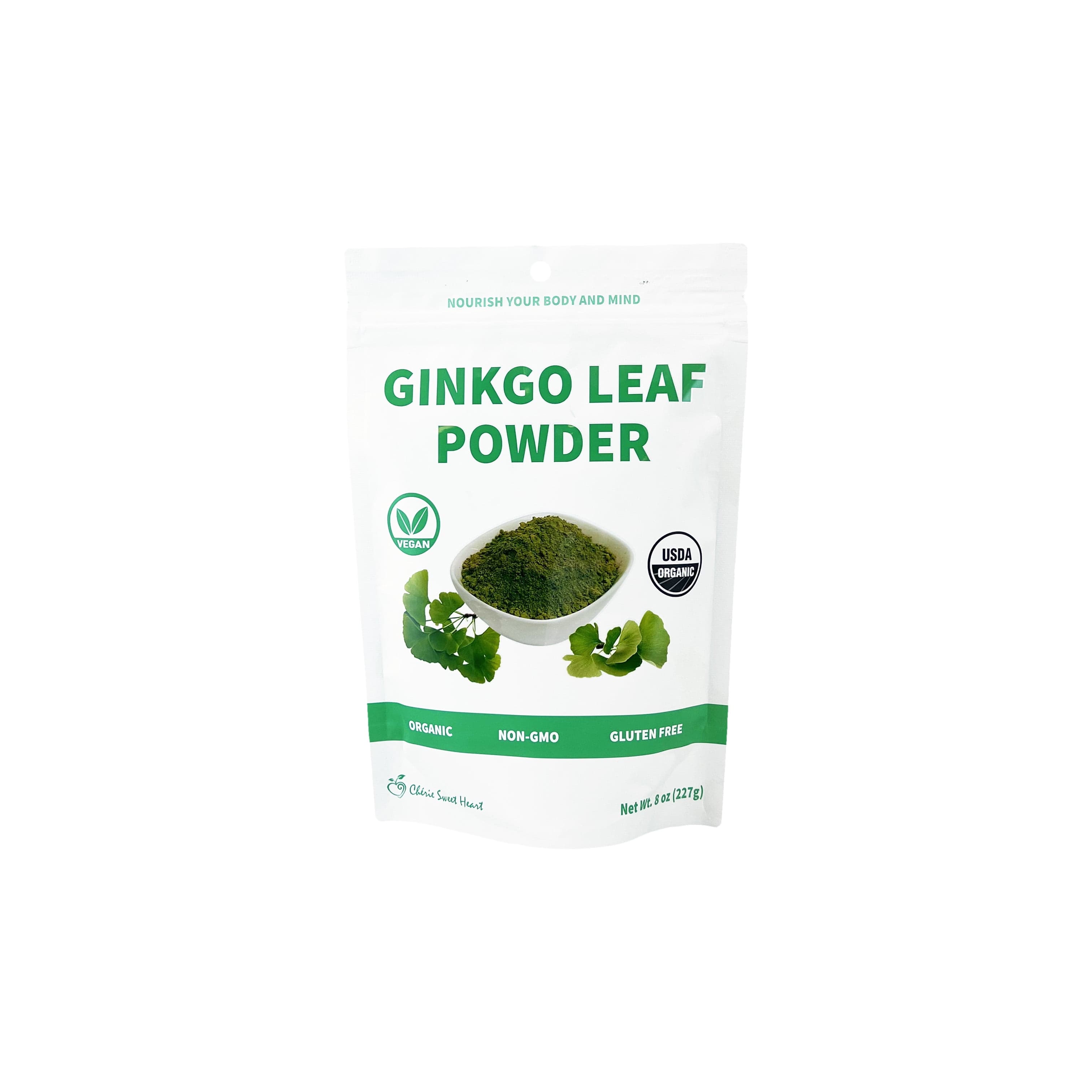 Organic Ginkgo Biloba Leaf Powder, Filler Free, No GMOs, Vegan Friendly ...