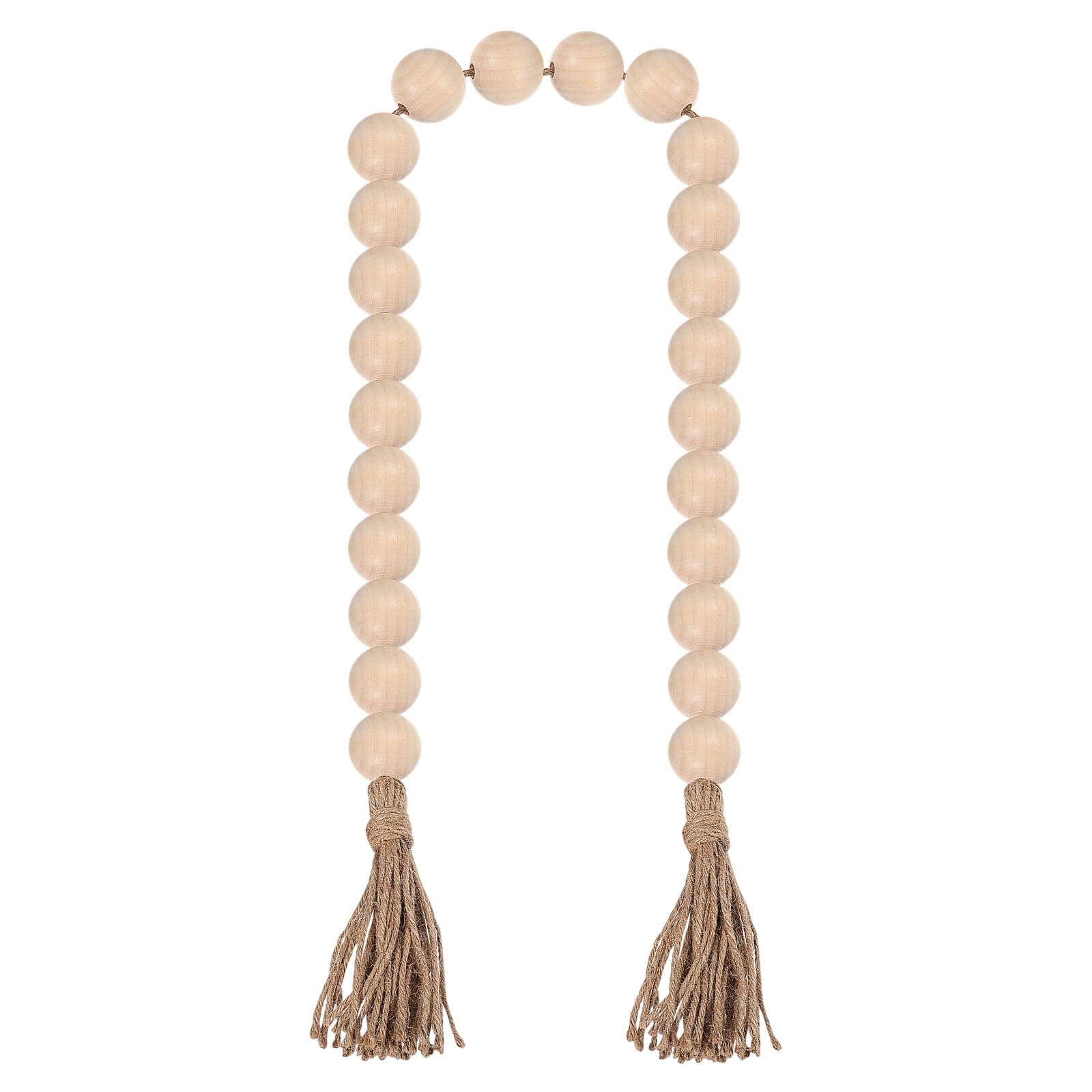 Wooden Bead Garland Rustic Decorative Wood Bead String Decor with ...