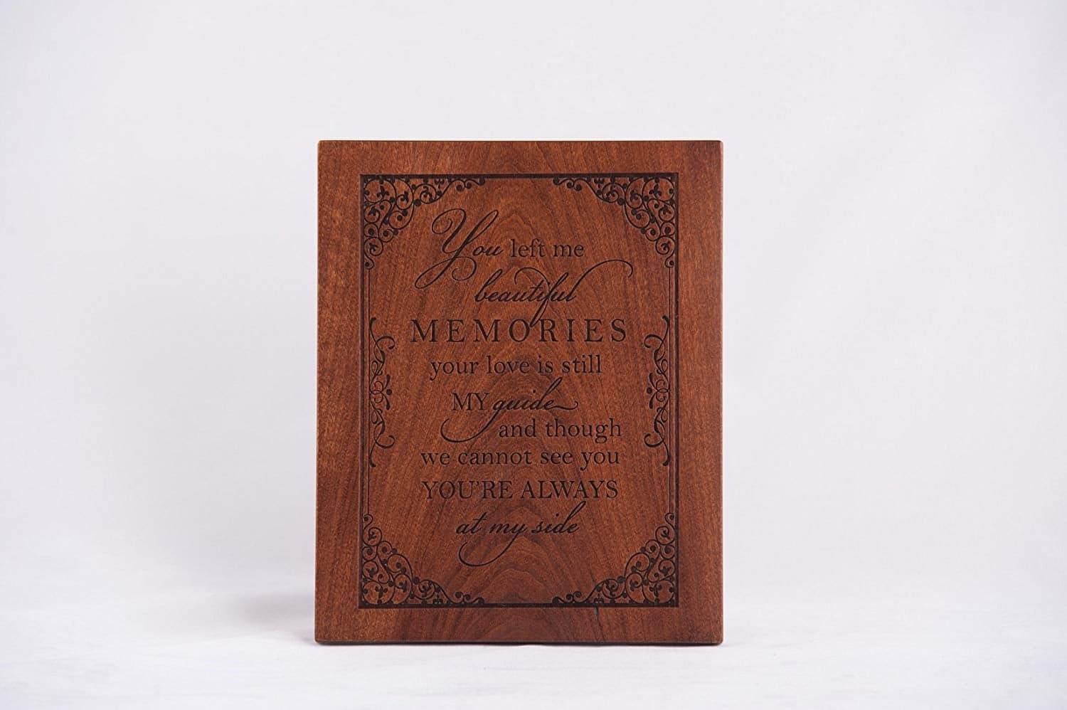 Engraved Memorial Wooden Wall Plaque Left With Beautiful Memories 6x8 ...