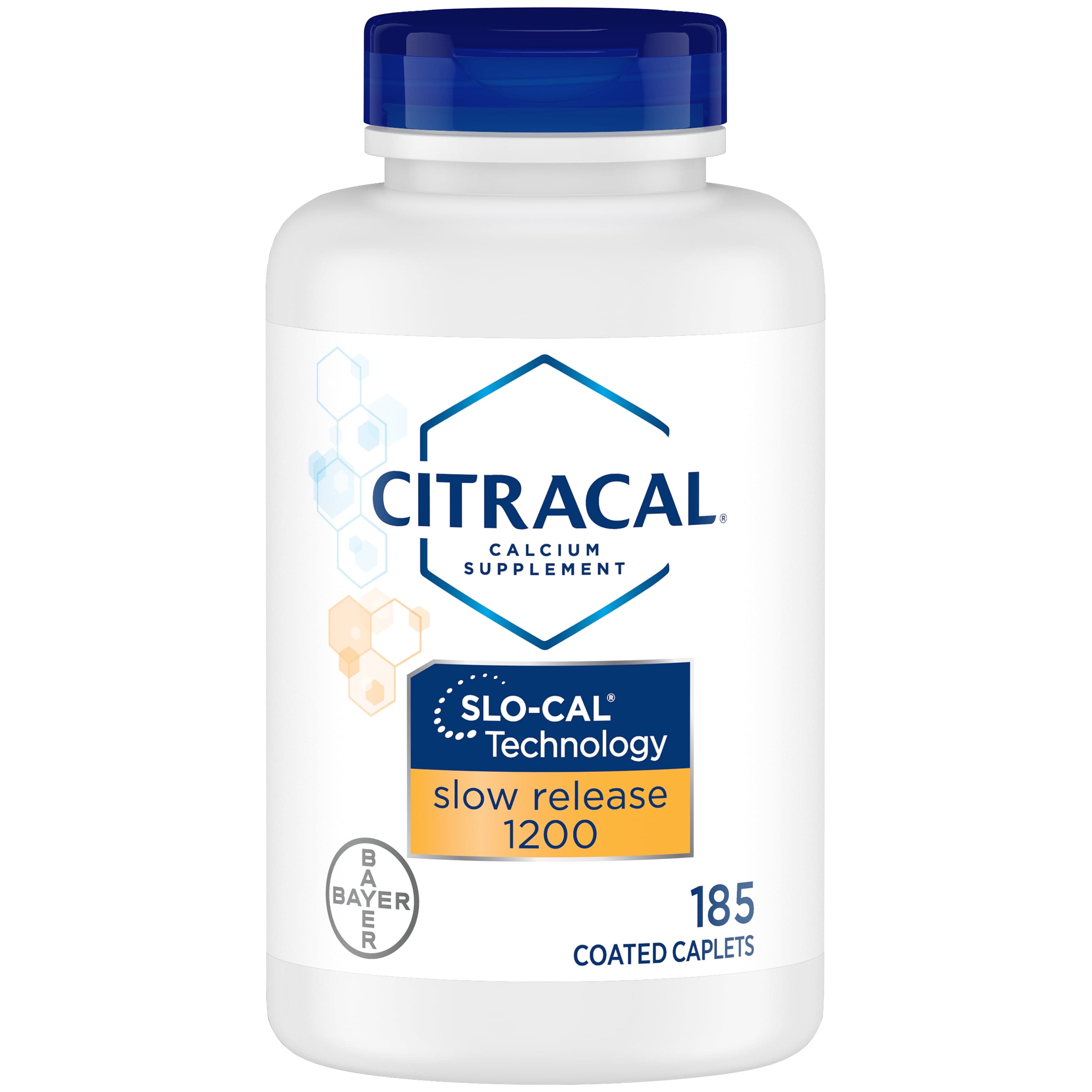 Citracal Slow Release 1200 Calcium with Vitamin D3, Caplets, 185 Count