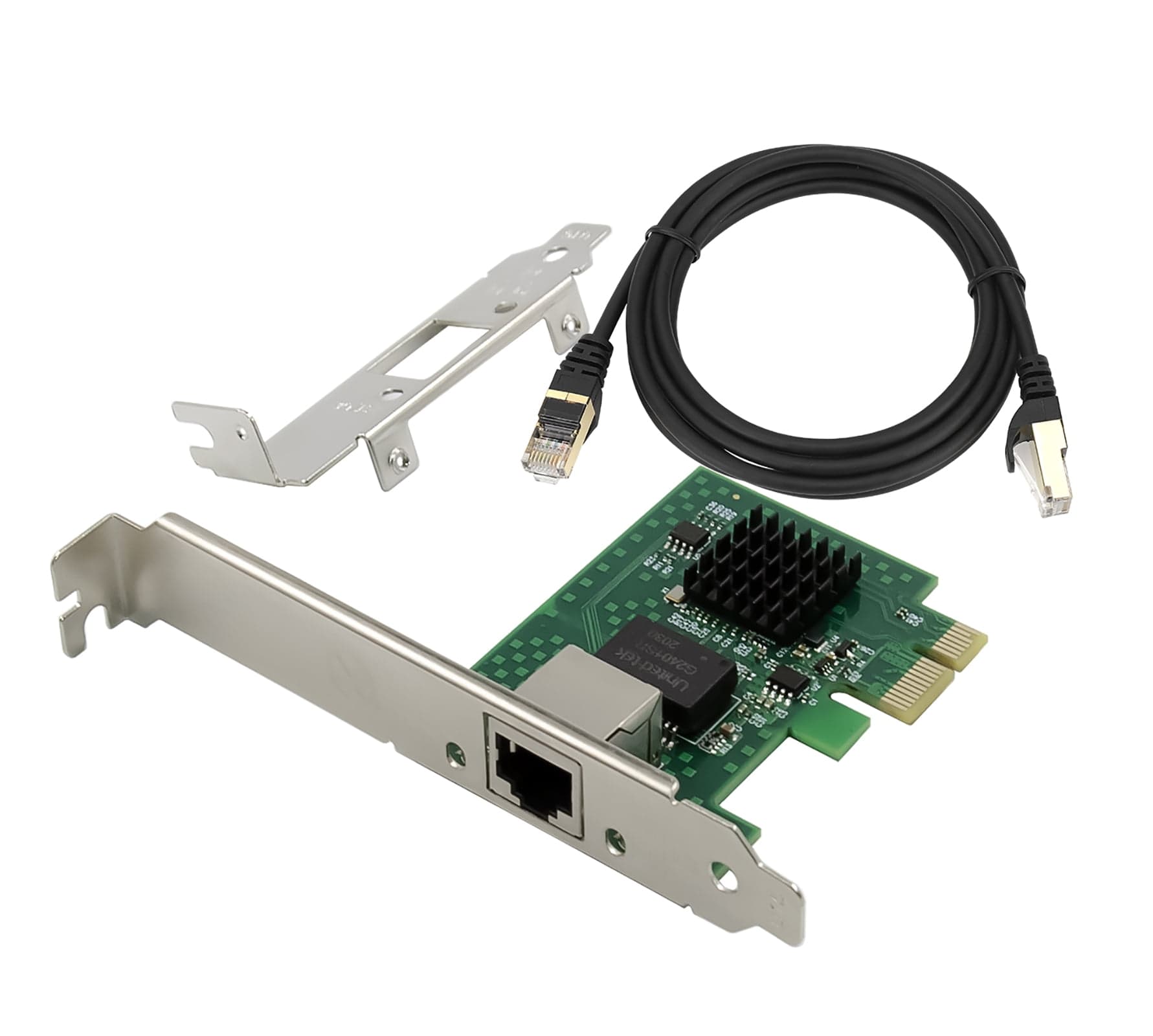 2.5GBase-T PCIe 3.1 Network Adapter with Intel I225-V+3ft Cat8 Ethernet ...
