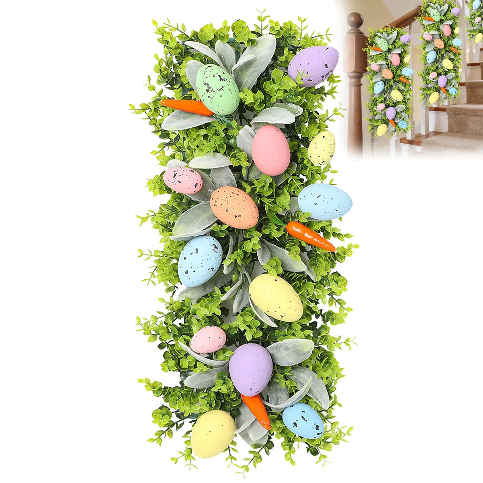 4/2/1Pcs Easter Egg Vine Garland Spring Decor for Home, Easter ...